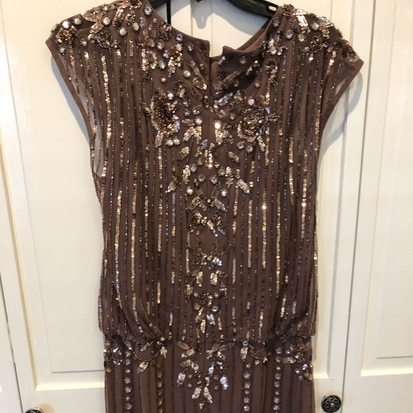 Sequin cocktail overlay dress-worn once - Picture 2 of 3